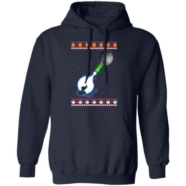 Dragon Ball And Star Wars Goku Kamehameha Death Star Laser Fighting Christmas Sweatshirt