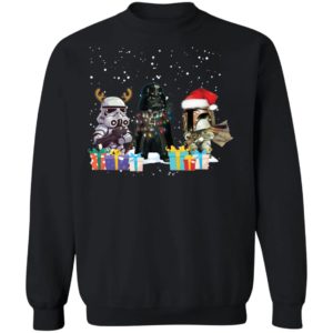 Darth Vader R2D2 Boba Fett Chibi Christmas Shirt