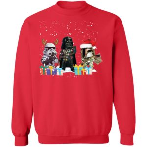 Darth Vader R2D2 Boba Fett Chibi Christmas Shirt