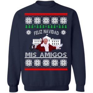 Donald Trump Feliz Navidad Mis Amigos Christmas Sweatshirt