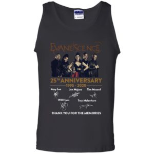 Evanescence 25th Anniversary 1995 2020 Signatures Thank You For The Memories Shirt