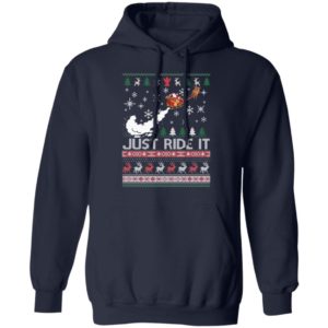 Just Ride It Santa Ugly Christmas Shirt image Just Ride It Santa Ugly Christmas Shirt