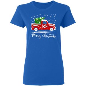 Merry Christmas Kansas City Chiefs Truck T Shirt image Merry Christmas Kansas City Chiefs Truck T Shirt