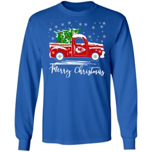 Merry Christmas Kansas City Chiefs Truck T Shirt image Merry Christmas Kansas City Chiefs Truck T Shirt