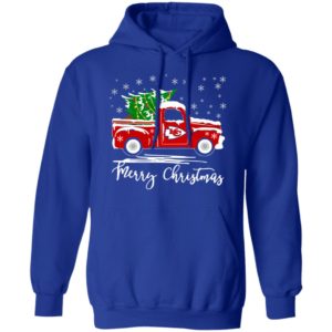 Merry Christmas Kansas City Chiefs Truck T Shirt image Merry Christmas Kansas City Chiefs Truck T Shirt