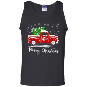Merry Christmas Kansas City Chiefs Truck T Shirt image Merry Christmas Kansas City Chiefs Truck T Shirt