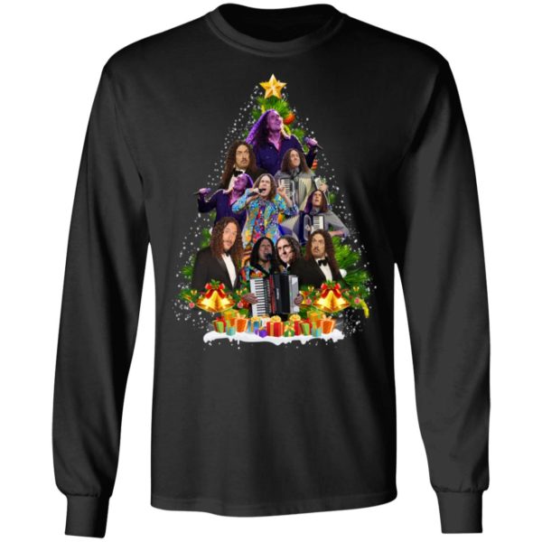 Weird AI Yankovic Christmas Tree Christmas Sweatshirt