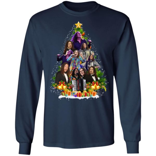 Weird AI Yankovic Christmas Tree Christmas Sweatshirt
