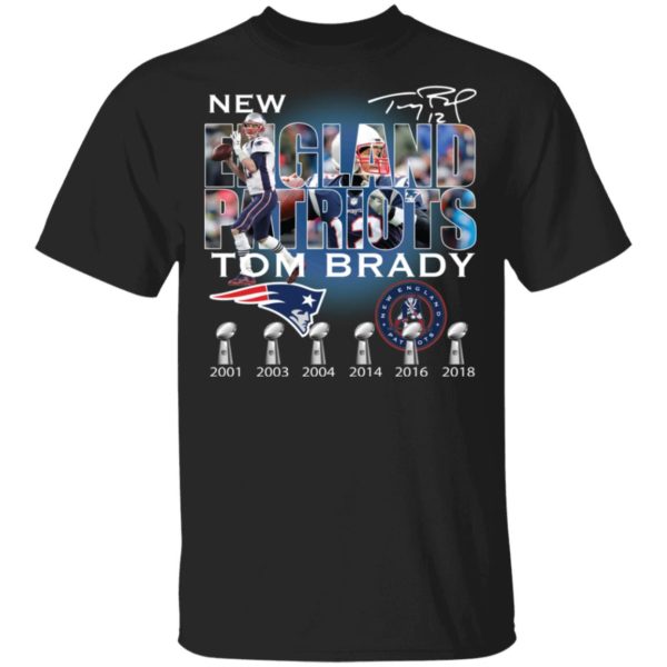 Tom Brady New England Patriots 6x Super Bowl Champion Shirt