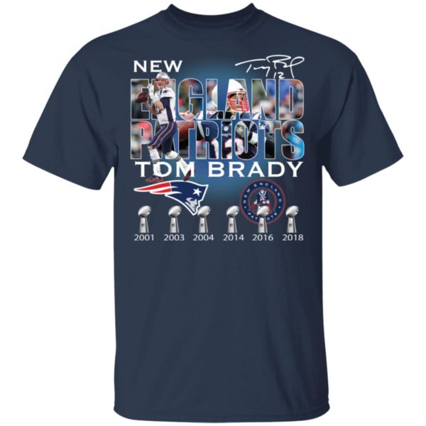 Tom Brady New England Patriots 6x Super Bowl Champion Shirt