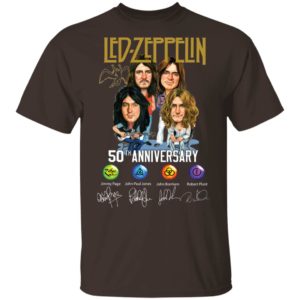 Led Zeppelin 50th Anniversary Signature Shirt image Led Zeppelin 50th Anniversary Signature Shirt