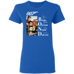 007 Pierce Brosnan Roger Moore Sean Connery Daniel Craig Signatures Shirt