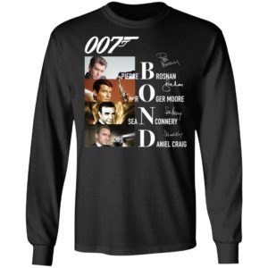 007 Pierce Brosnan Roger Moore Sean Connery Daniel Craig Signatures Shirt