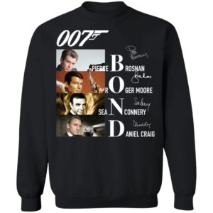 007 Pierce Brosnan Roger Moore Sean Connery Daniel Craig Signatures Shirt