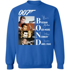 007 Pierce Brosnan Roger Moore Sean Connery Daniel Craig Signatures Shirt