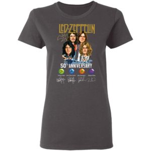 Led Zeppelin 50th Anniversary Signature Shirt image Led Zeppelin 50th Anniversary Signature Shirt