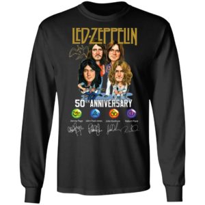 Led Zeppelin 50th Anniversary Signature Shirt image Led Zeppelin 50th Anniversary Signature Shirt