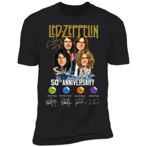 Led Zeppelin 50th Anniversary Signature Shirt image Led Zeppelin 50th Anniversary Signature Shirt