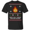 Studio Ghibli Calcifer May All Your Bacon Burn How’s Moving Castle Ugly Christmas Sweatshirt
