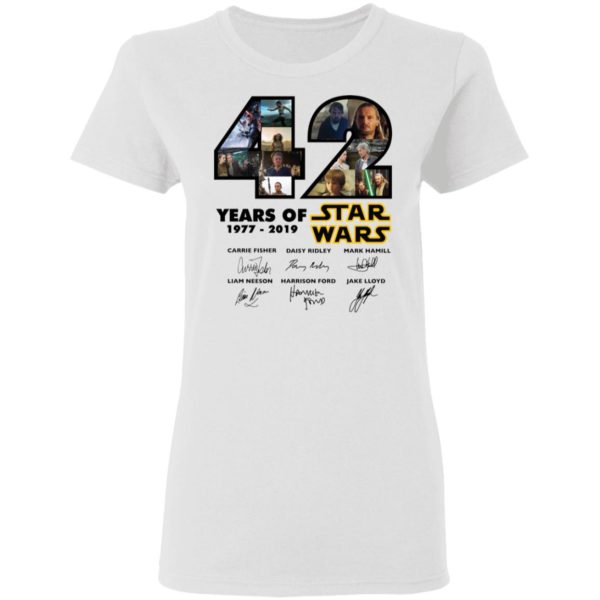 42 Years Of Star Wars 1977 2019 Signatures Shirt