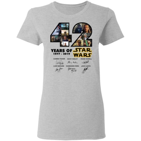 42 Years Of Star Wars 1977 2019 Signatures Shirt