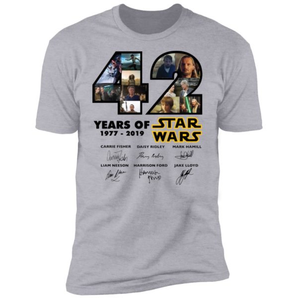 42 Years Of Star Wars 1977 2019 Signatures Shirt