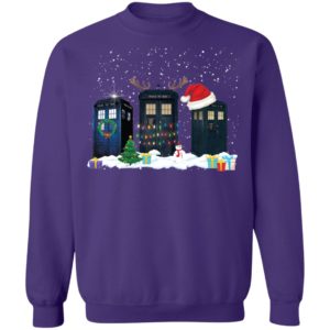 Doctor Who Tardis Police Box Christmas Shirt image Doctor Who Tardis Police Box Christmas Shirt