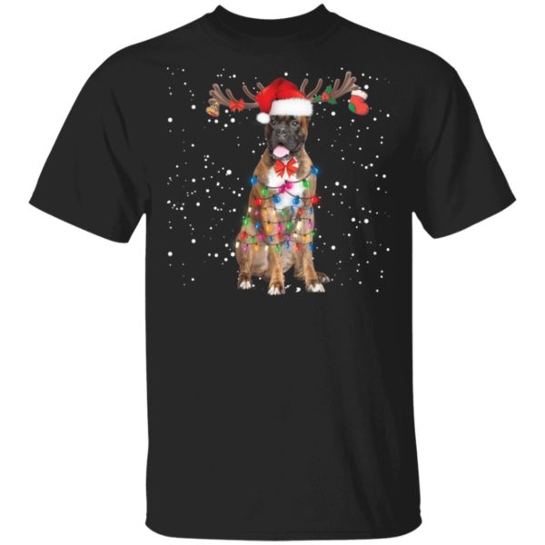 Christmas Lights Boxer Dog Shirt