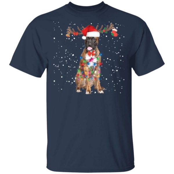 Christmas Lights Boxer Dog Shirt