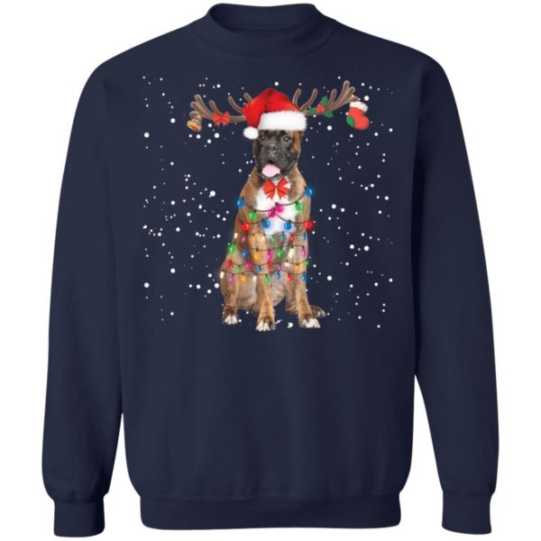 Christmas Lights Boxer Dog Shirt