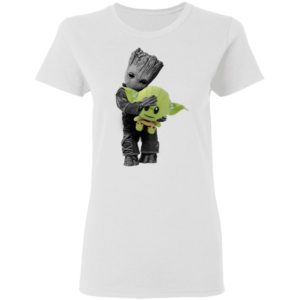 Baby Groot Hugging Baby Yoda Shirt