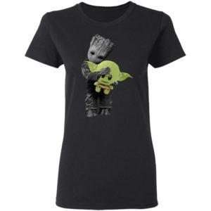 Baby Groot Hugging Baby Yoda Shirt