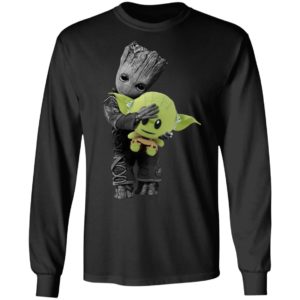 Baby Groot Hugging Baby Yoda Shirt