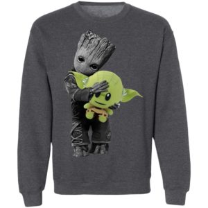 Baby Groot Hugging Baby Yoda Shirt