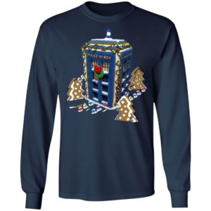 Doctor Who Gingerbread Tardis Ugly Christmas Sweatshirt