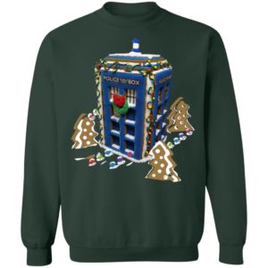 Doctor Who Gingerbread Tardis Ugly Christmas Sweatshirt