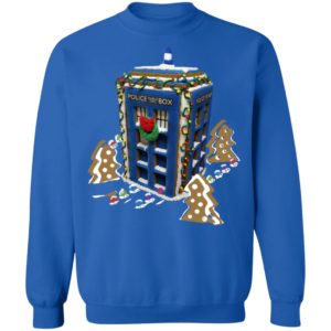 Doctor Who Gingerbread Tardis Ugly Christmas Sweatshirt