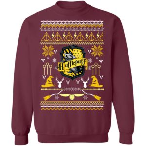 Harry Potter Hufflepuff Ugly Christmas Sweater Hoodies Shirt