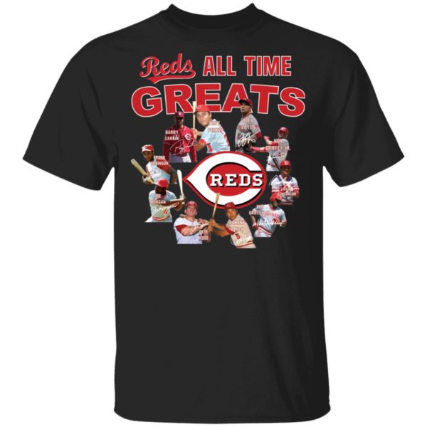 Cincinnati Reds All time Greats Players Signatures Shirt