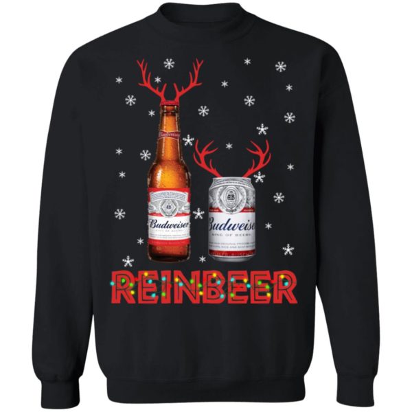 Budweiser Reinbeer Funny Beer Reindeer Christmas Sweatshirt