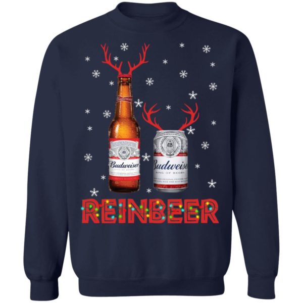 Budweiser Reinbeer Funny Beer Reindeer Christmas Sweatshirt