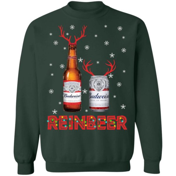 Budweiser Reinbeer Funny Beer Reindeer Christmas Sweatshirt