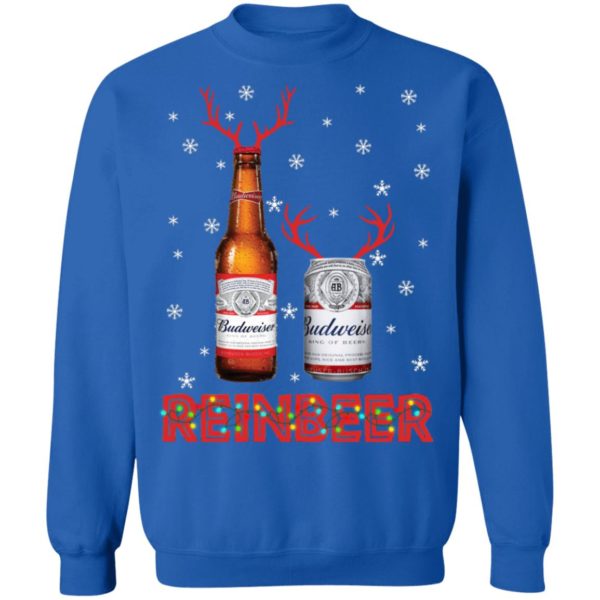 Budweiser Reinbeer Funny Beer Reindeer Christmas Sweatshirt