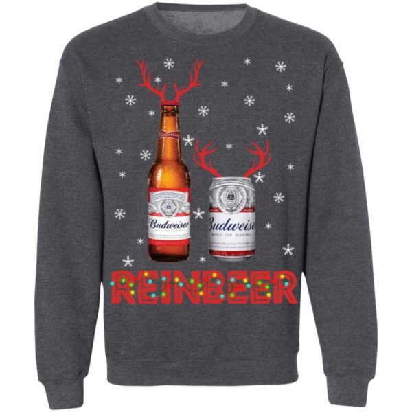 Budweiser Reinbeer Funny Beer Reindeer Christmas Sweatshirt