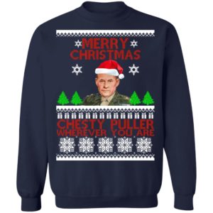 Marine Corps Chesty Puller Wherever You Are Christmas Sweatshirt