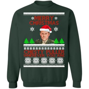 Marine Corps Chesty Puller Wherever You Are Christmas Sweatshirt