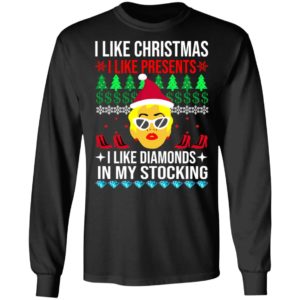 I Like Christmas I Like Presents I Like Diamonds Cardi B Christmas Sweatshirt