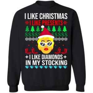 I Like Christmas I Like Presents I Like Diamonds Cardi B Christmas Sweatshirt