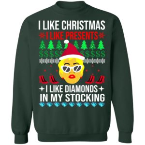 I Like Christmas I Like Presents I Like Diamonds Cardi B Christmas Sweatshirt