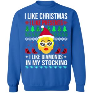 I Like Christmas I Like Presents I Like Diamonds Cardi B Christmas Sweatshirt